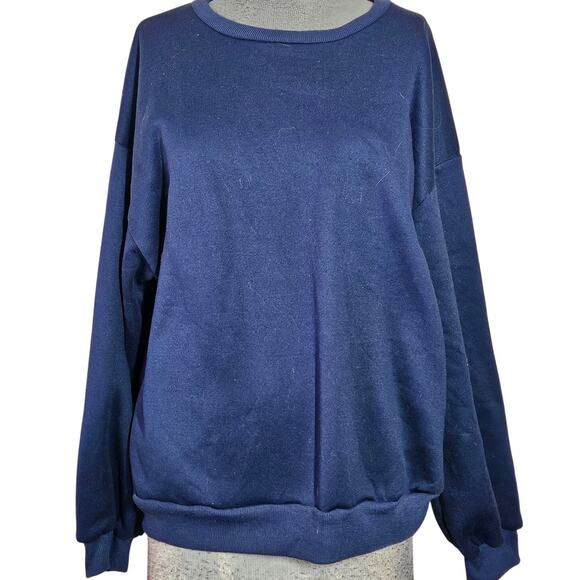 Navy Crew Neck Sweatshirt Size Medium - Picture 1 of 4